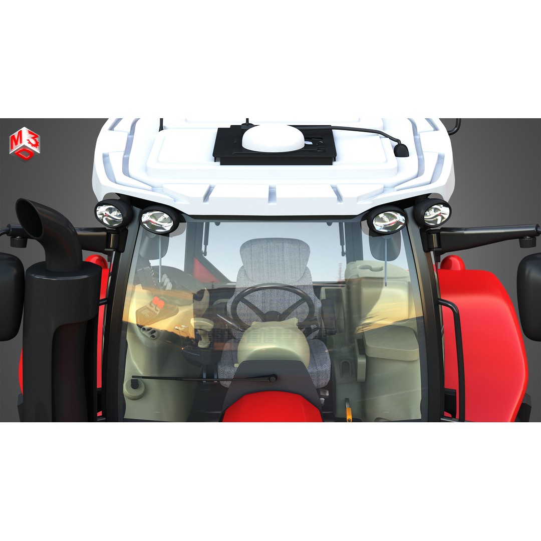 Massey Ferguson 7719 Tractor 3D Model – High Poly Game Asset, FBX, OBJ