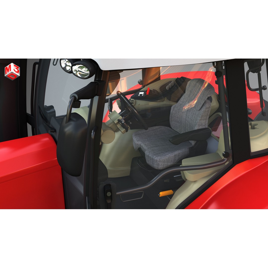Massey Ferguson 7719 Tractor 3D Model – High Poly Game Asset, FBX, OBJ - View 13