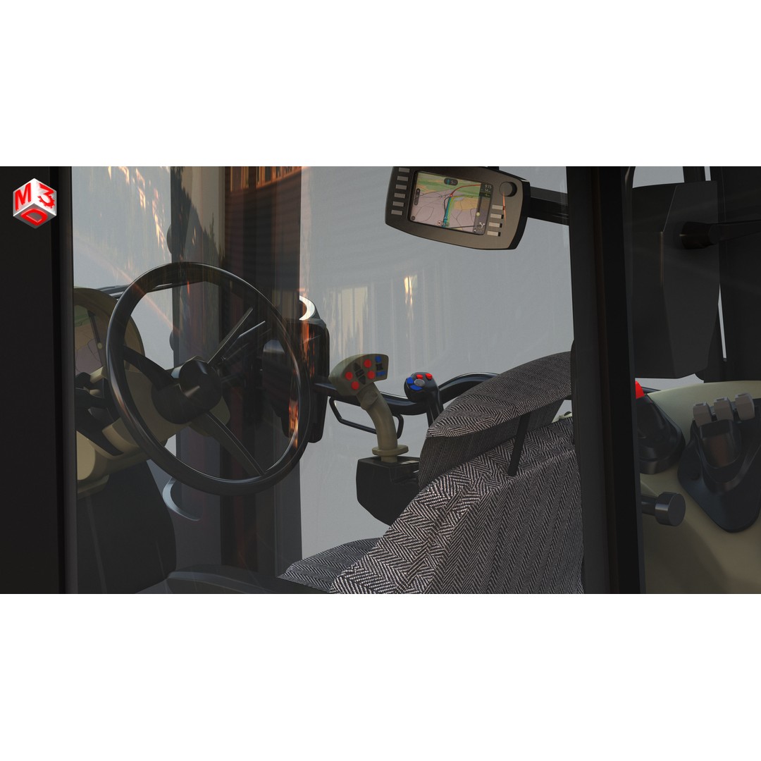 Massey Ferguson 7719 Tractor 3D Model – High Poly Game Asset, FBX, OBJ - View 14