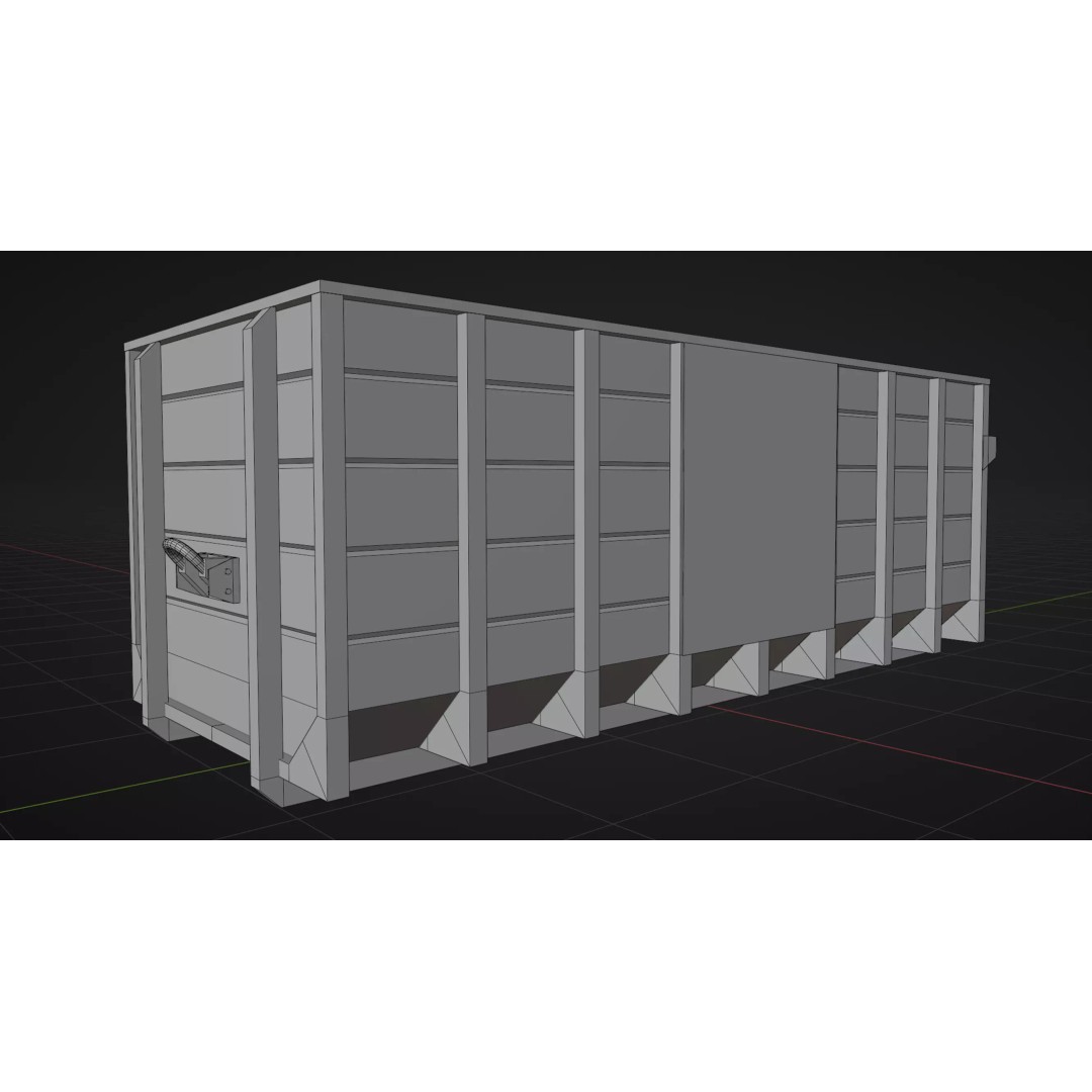 Biffa Waste Container 3D Model – Low Poly PBR Industrial Asset, FBX - View 10