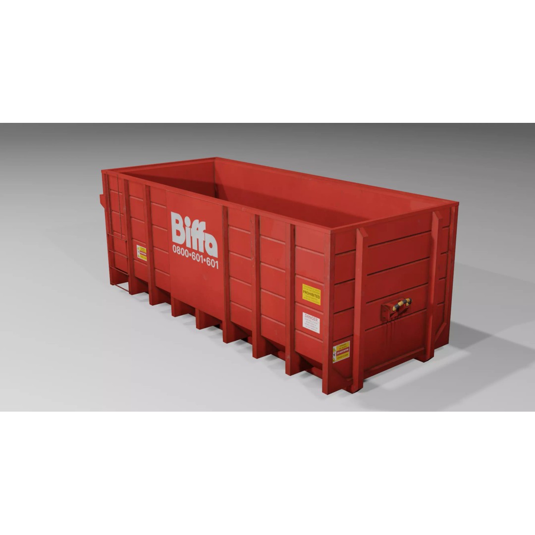 Biffa Waste Container 3D Model – Low Poly PBR Industrial Asset, FBX - View 9