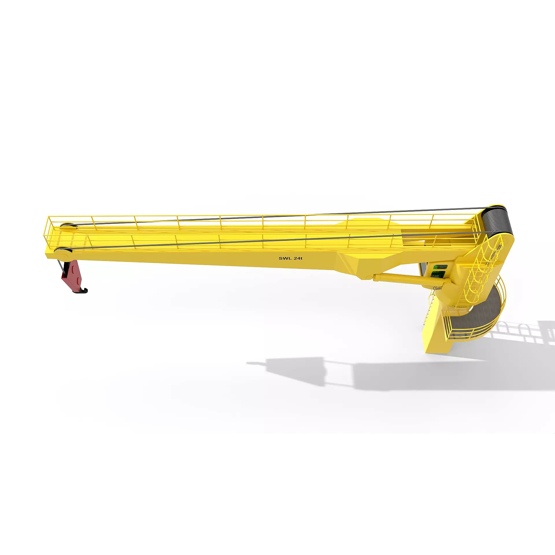 Ship Deck Crane 24T - Game-Ready 3D Model - View 10