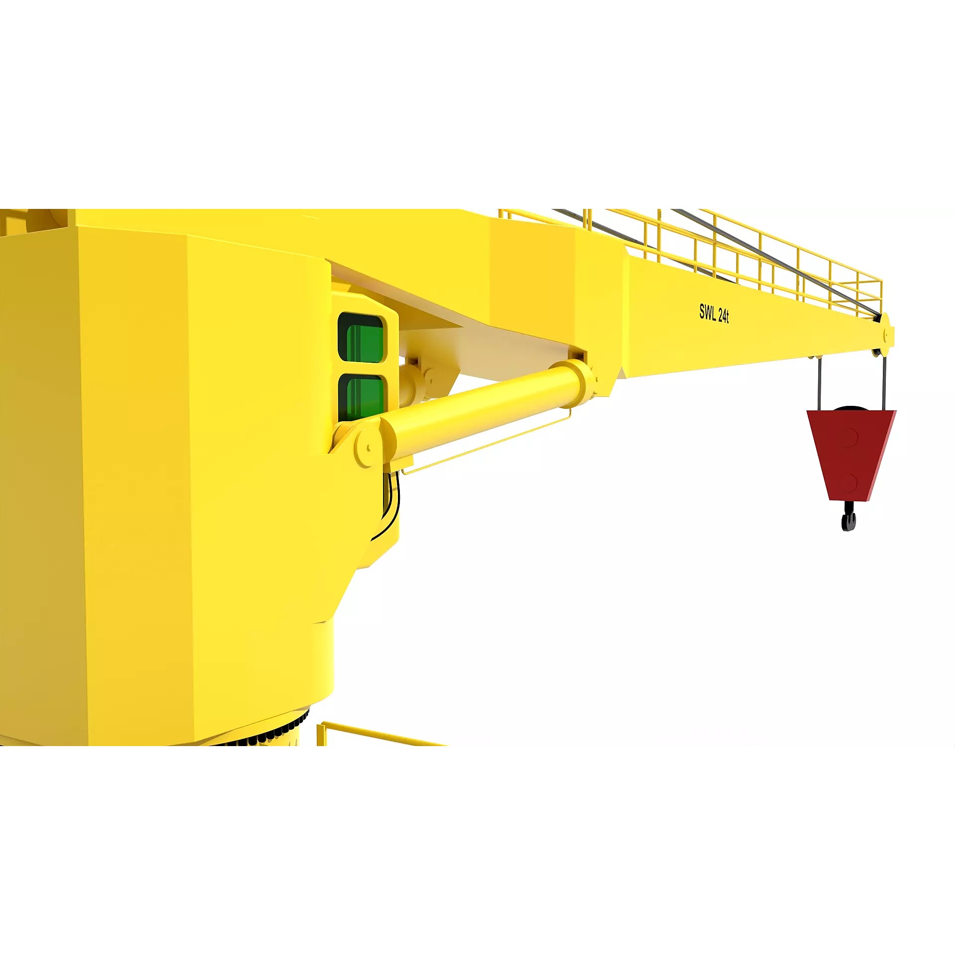 Ship Deck Crane 24T - Game-Ready 3D Model - View 12