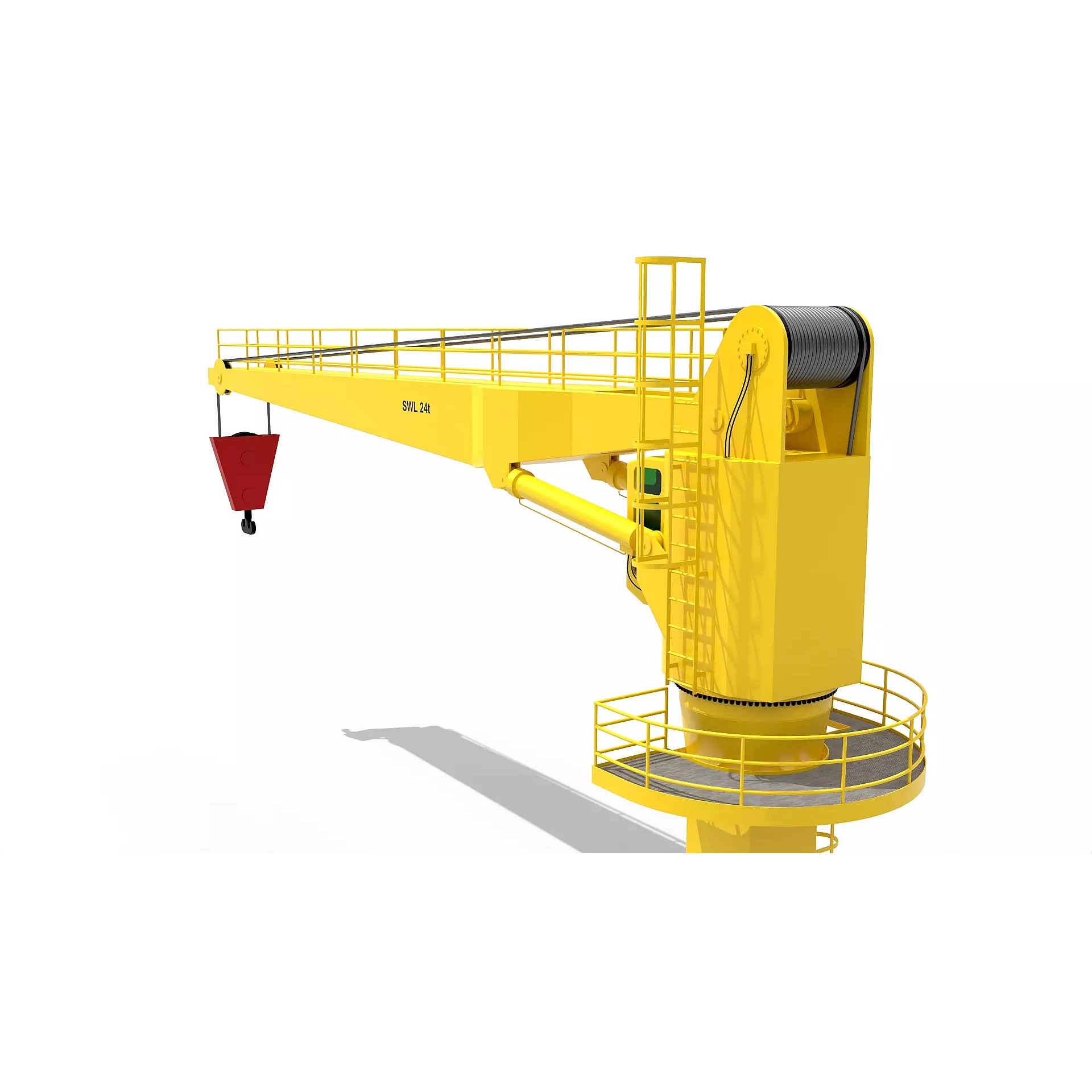 Ship Deck Crane 24T - Game-Ready 3D Model - View 5