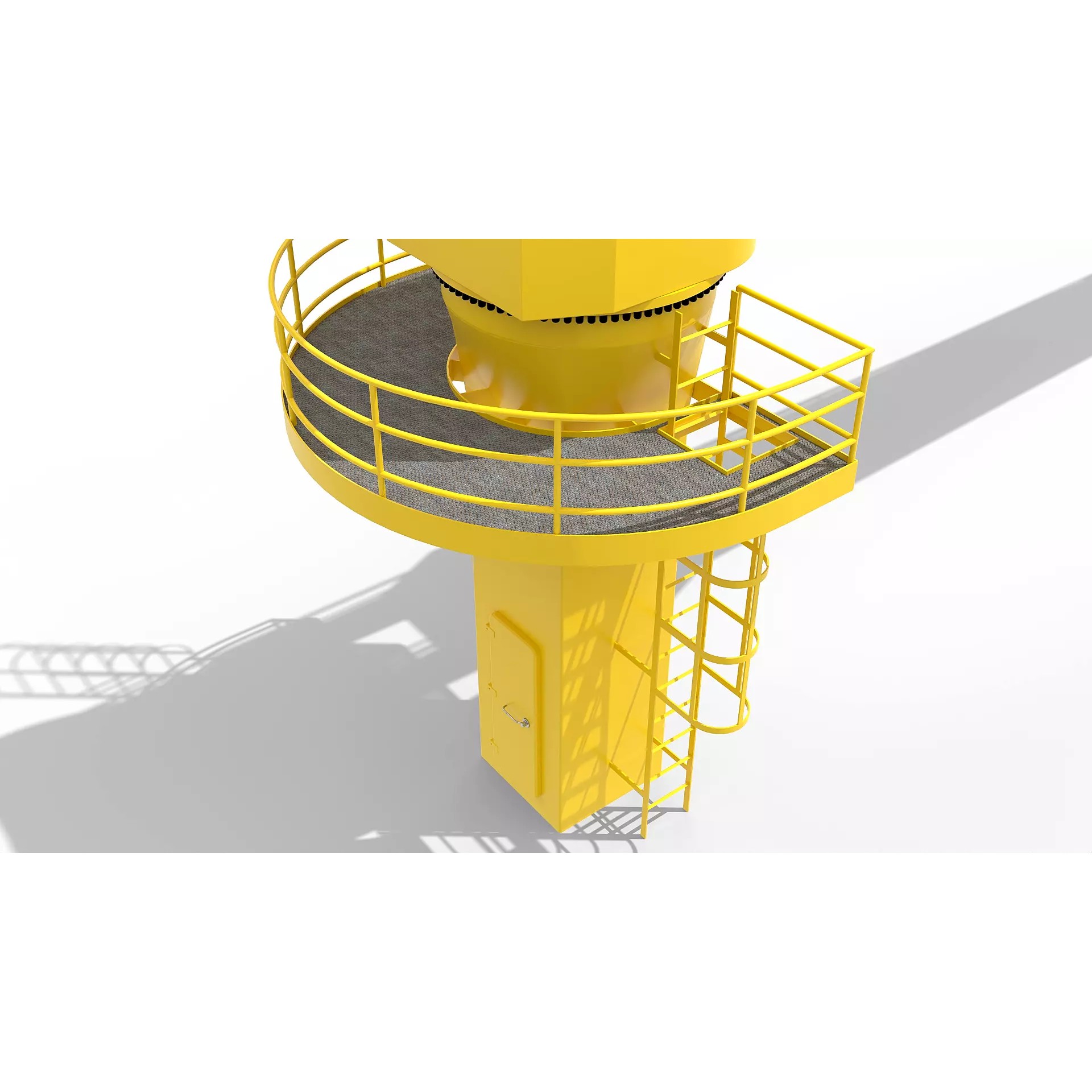 Ship Deck Crane 24T - Game-Ready 3D Model - View 6