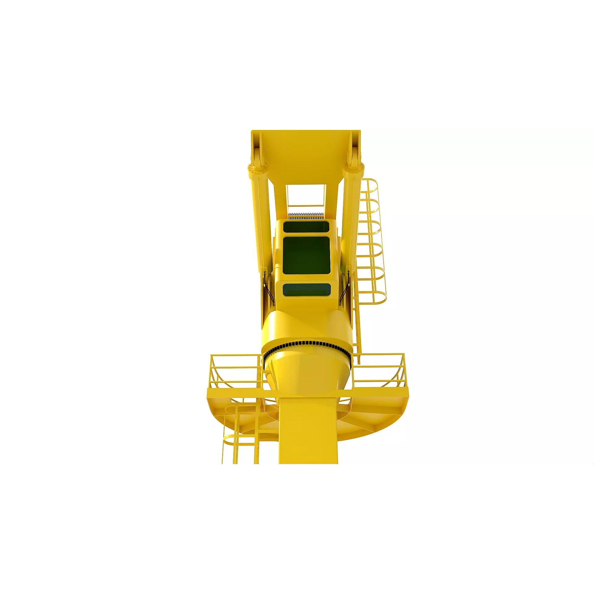 Ship Deck Crane 24T - Game-Ready 3D Model - View 7