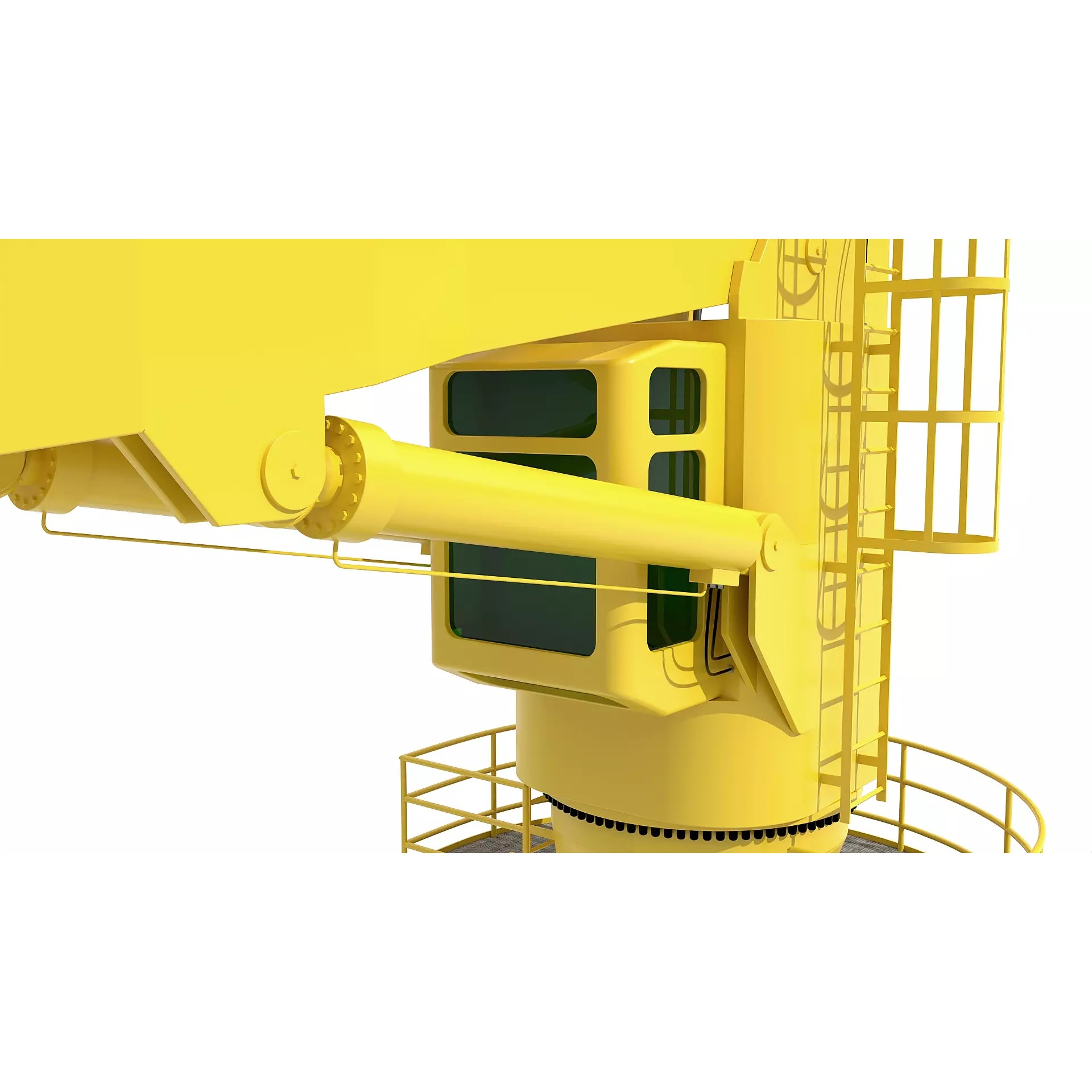 Ship Deck Crane 24T - Game-Ready 3D Model - View 8