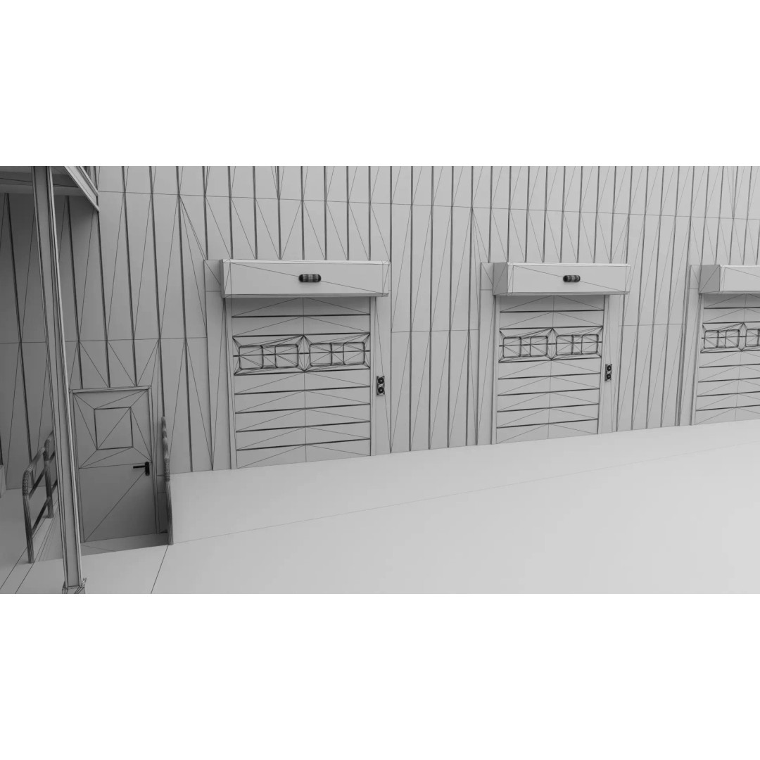 Modern Warehouse 3D Model – High-Quality PBR Industrial Design, FBX