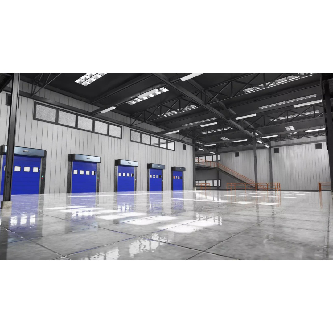 Modern Warehouse 3D Model – High-Quality PBR Industrial Design, FBX - View 10