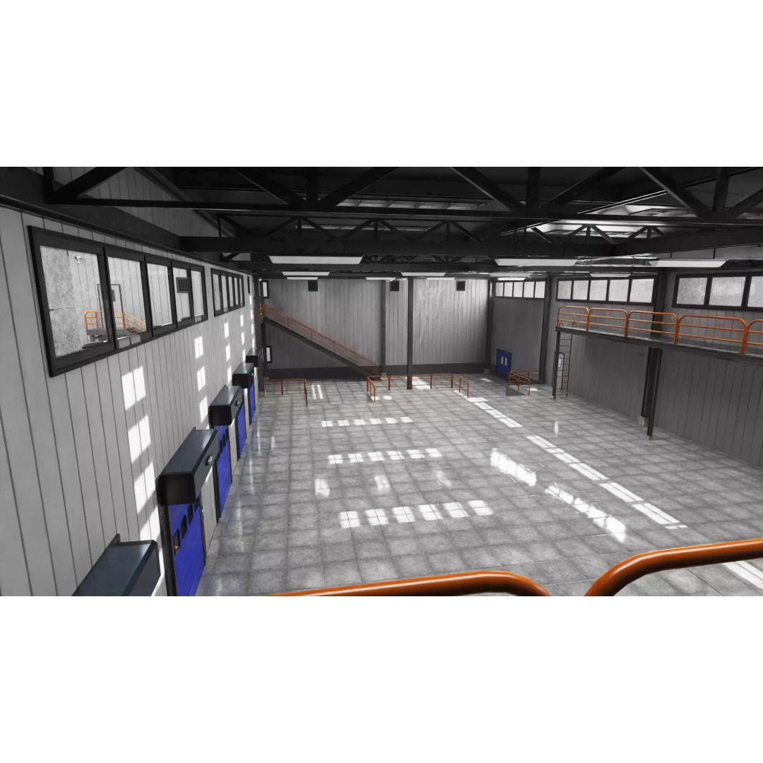 Modern Warehouse 3D Model – High-Quality PBR Industrial Design, FBX - View 15