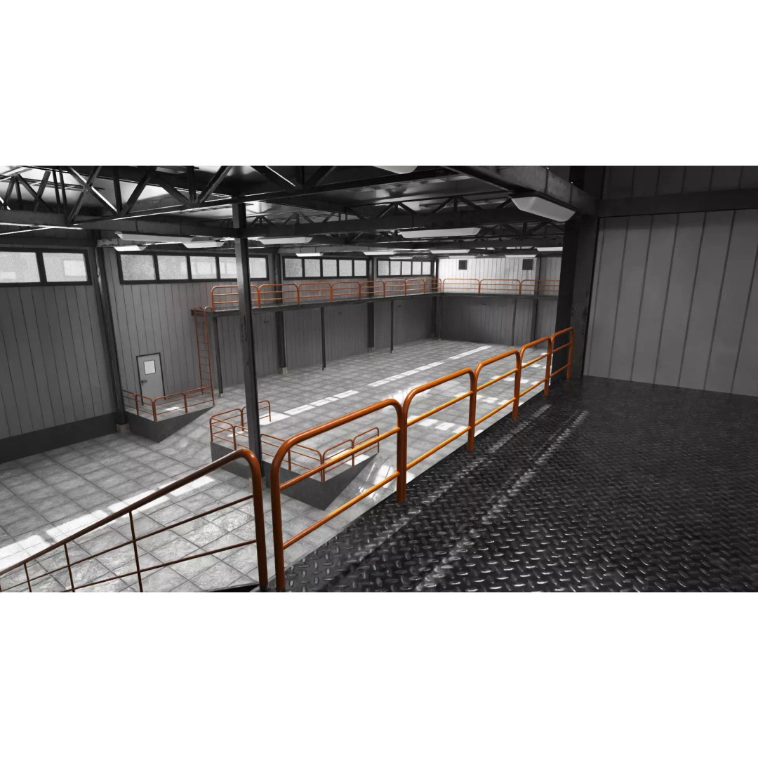Modern Warehouse 3D Model – High-Quality PBR Industrial Design, FBX - View 17