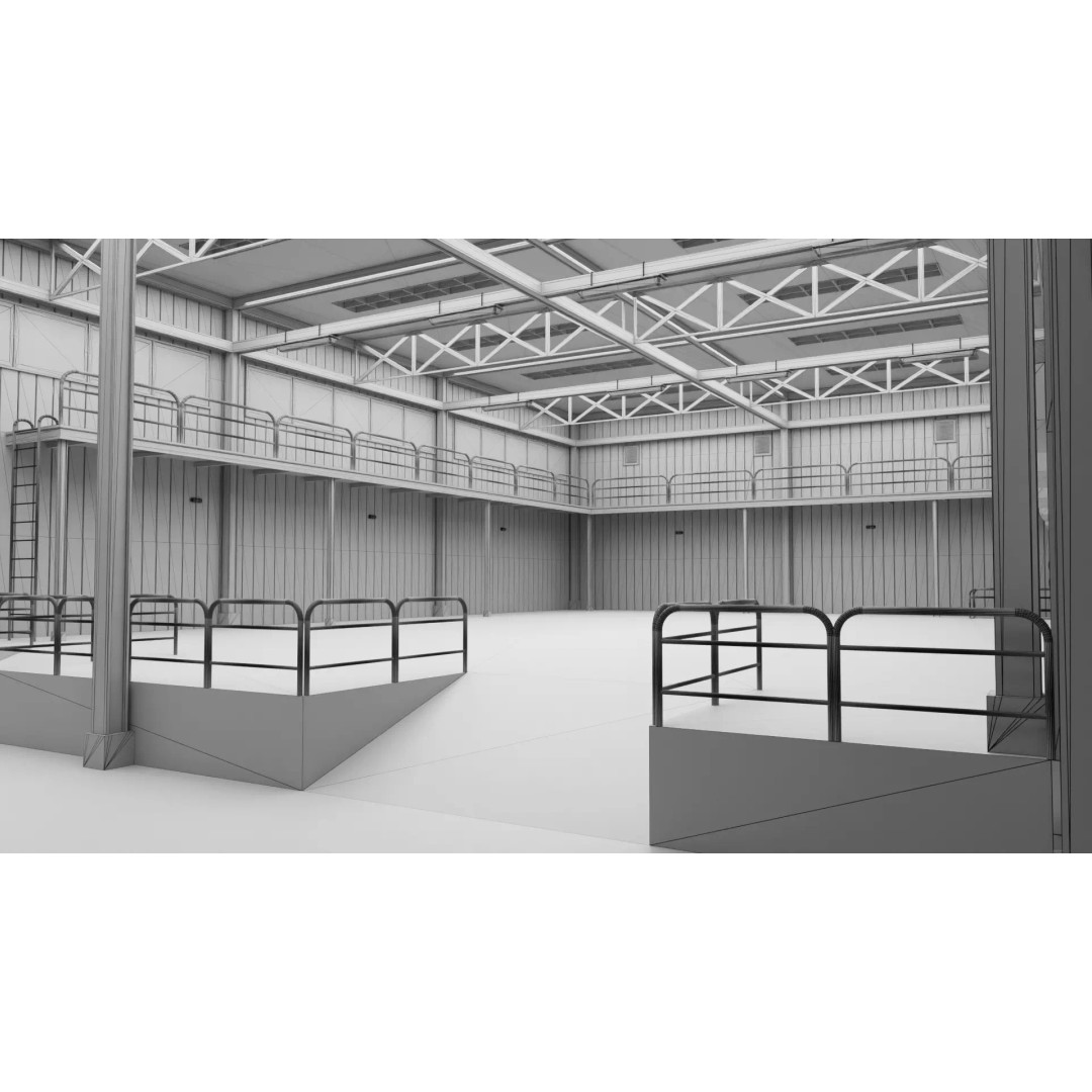 Modern Warehouse 3D Model – High-Quality PBR Industrial Design, FBX - View 26