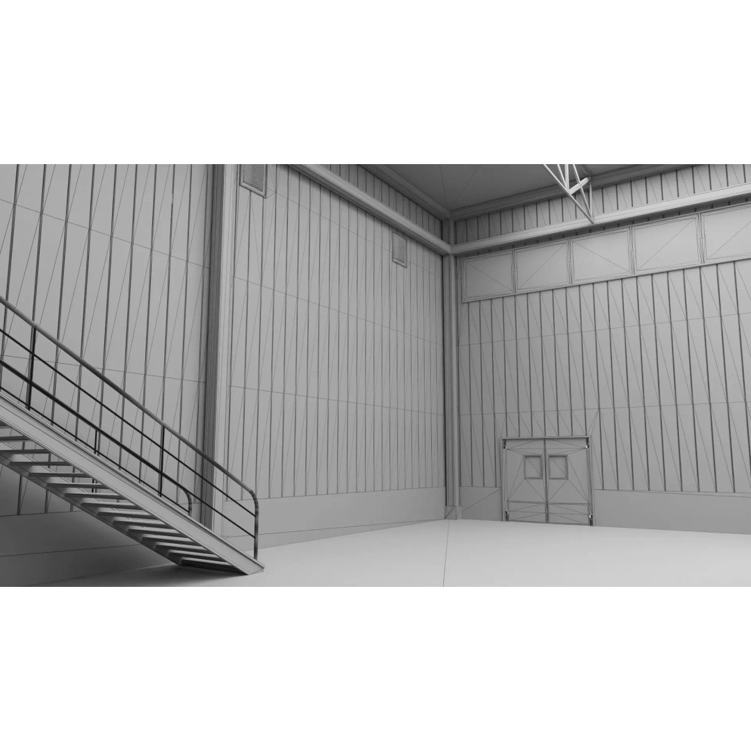 Modern Warehouse 3D Model – High-Quality PBR Industrial Design, FBX - View 27