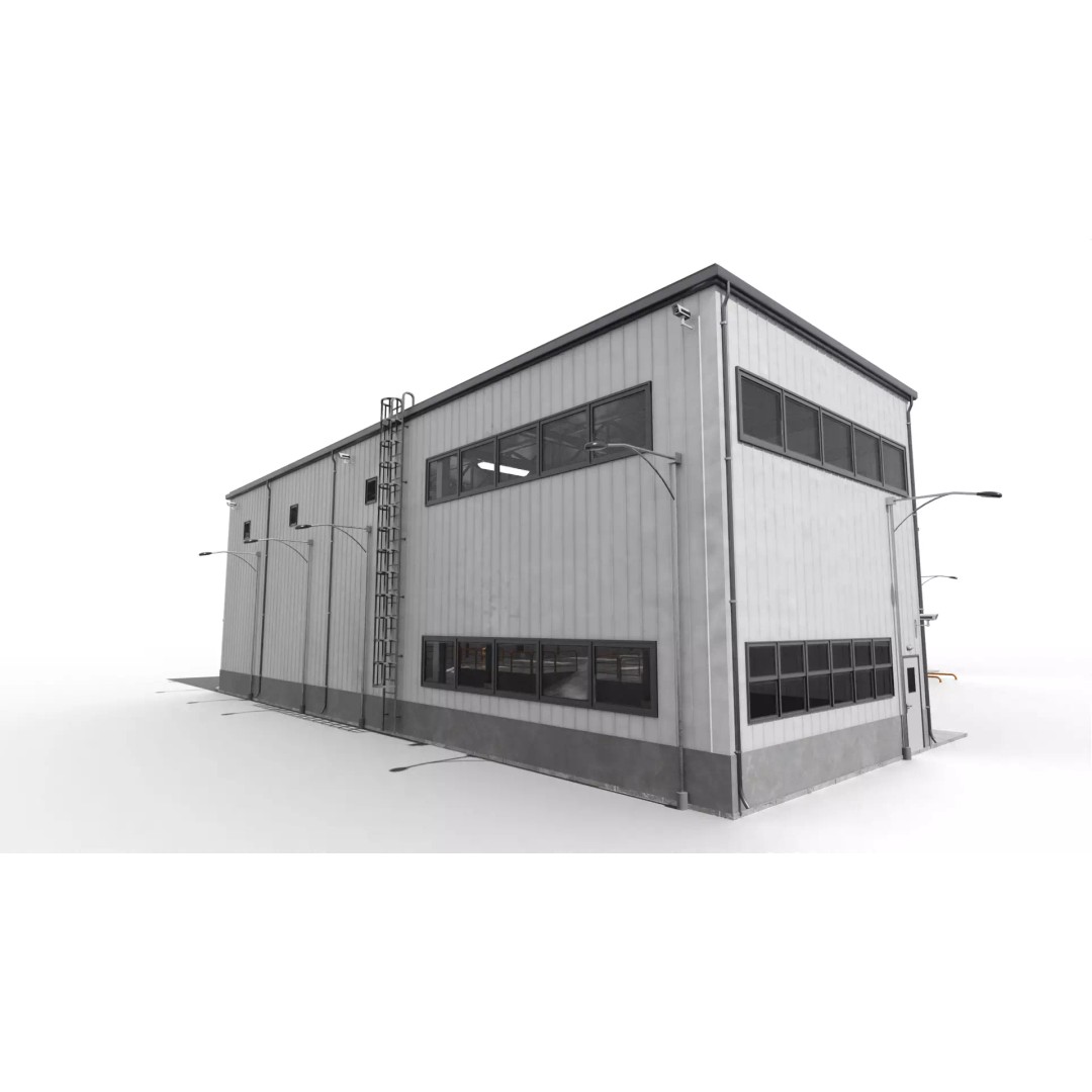 Modern Warehouse 3D Model – High-Quality PBR Industrial Design, FBX - View 5