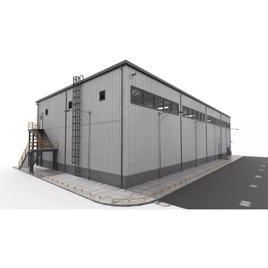 Modern Warehouse 3D Model – High-Quality PBR Industrial Design, FBX - View 7