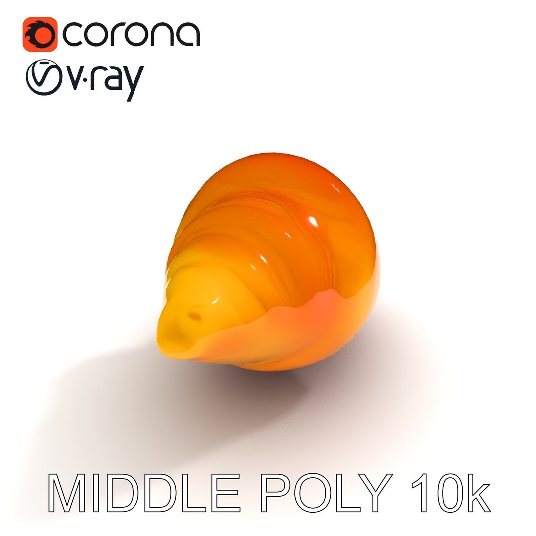 Croissant 3D Model – Low-Poly Culinary Asset, FBX, Game Ready - View 10
