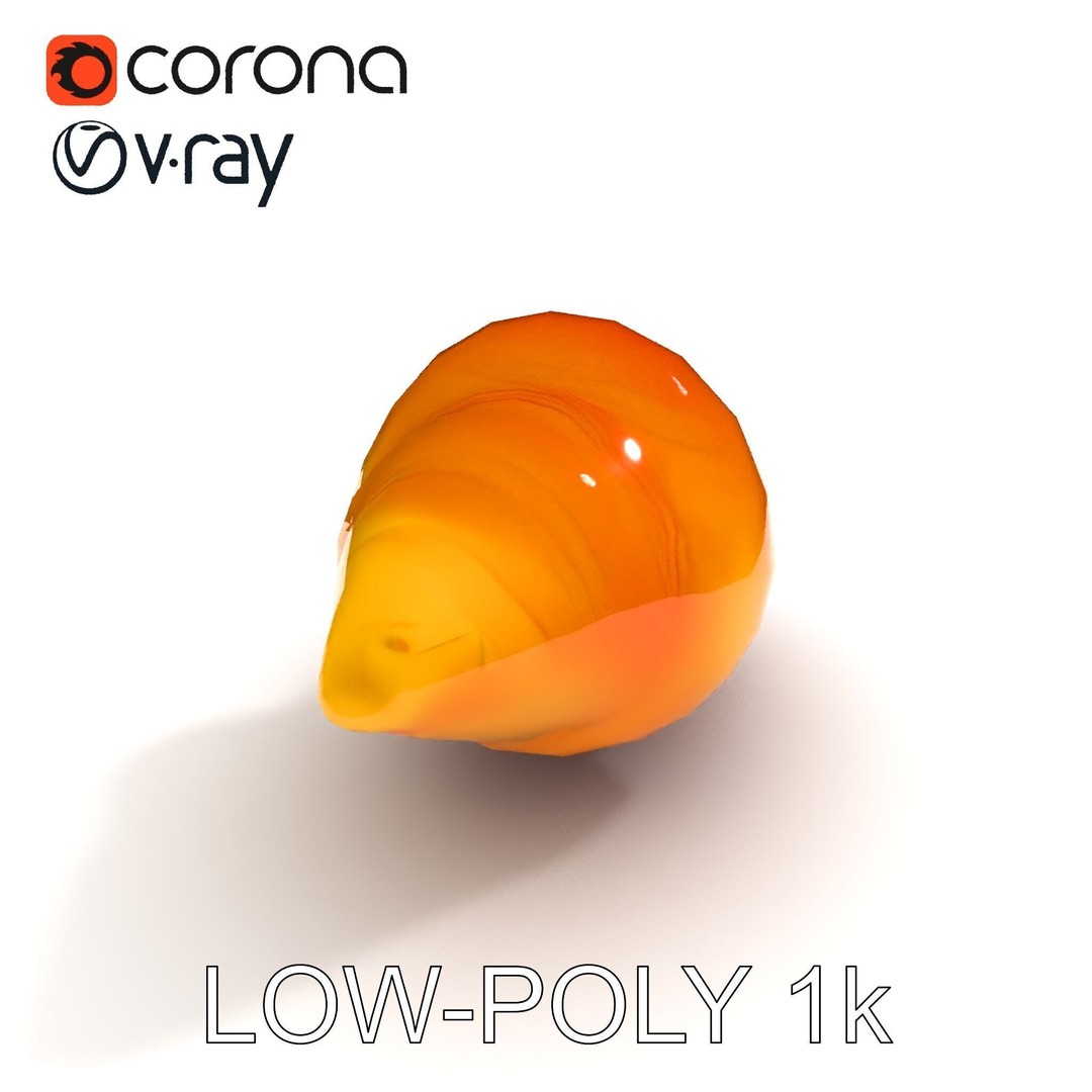 Croissant 3D Model – Low-Poly Culinary Asset, FBX, Game Ready - View 11