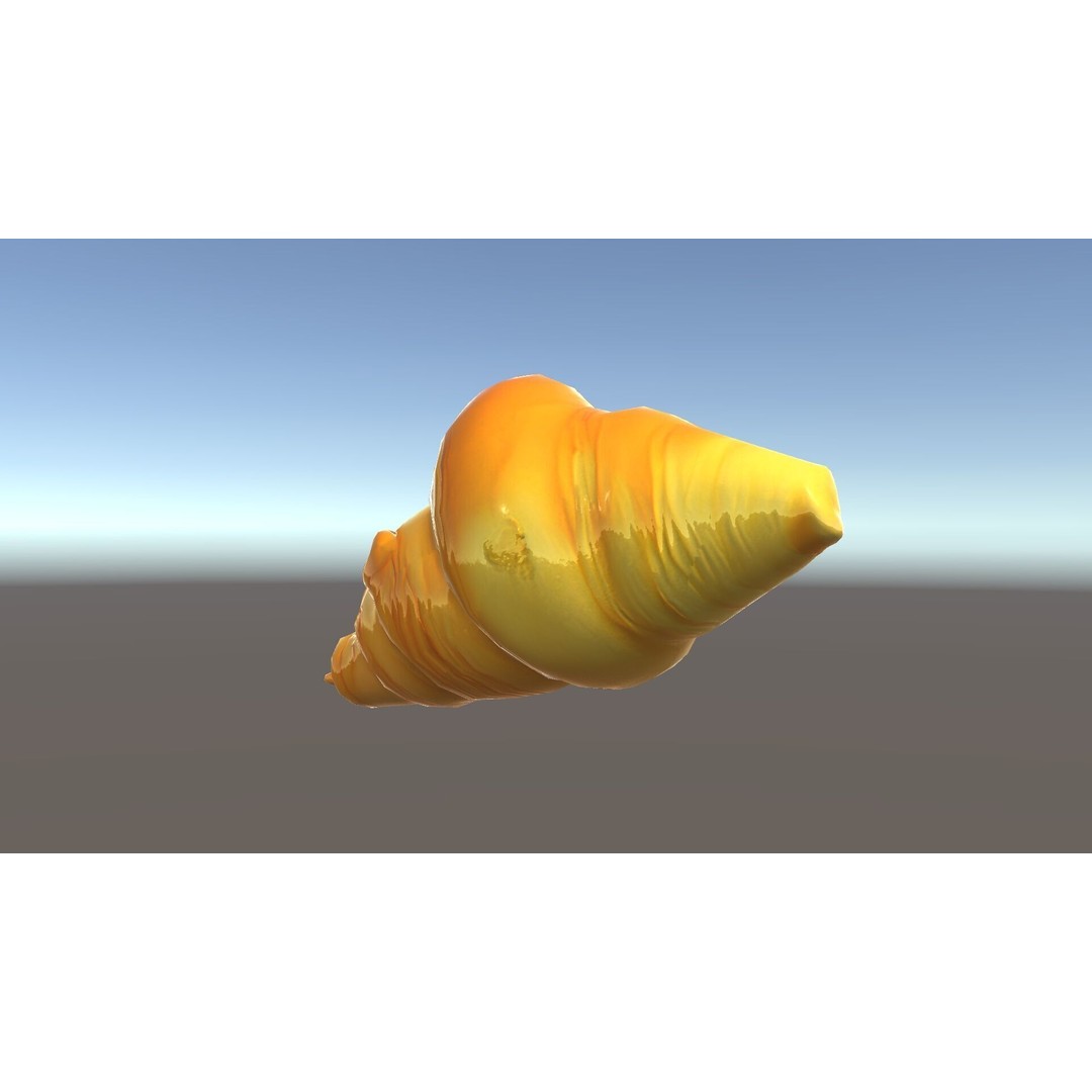 Croissant 3D Model – Low-Poly Culinary Asset, FBX, Game Ready - View 16