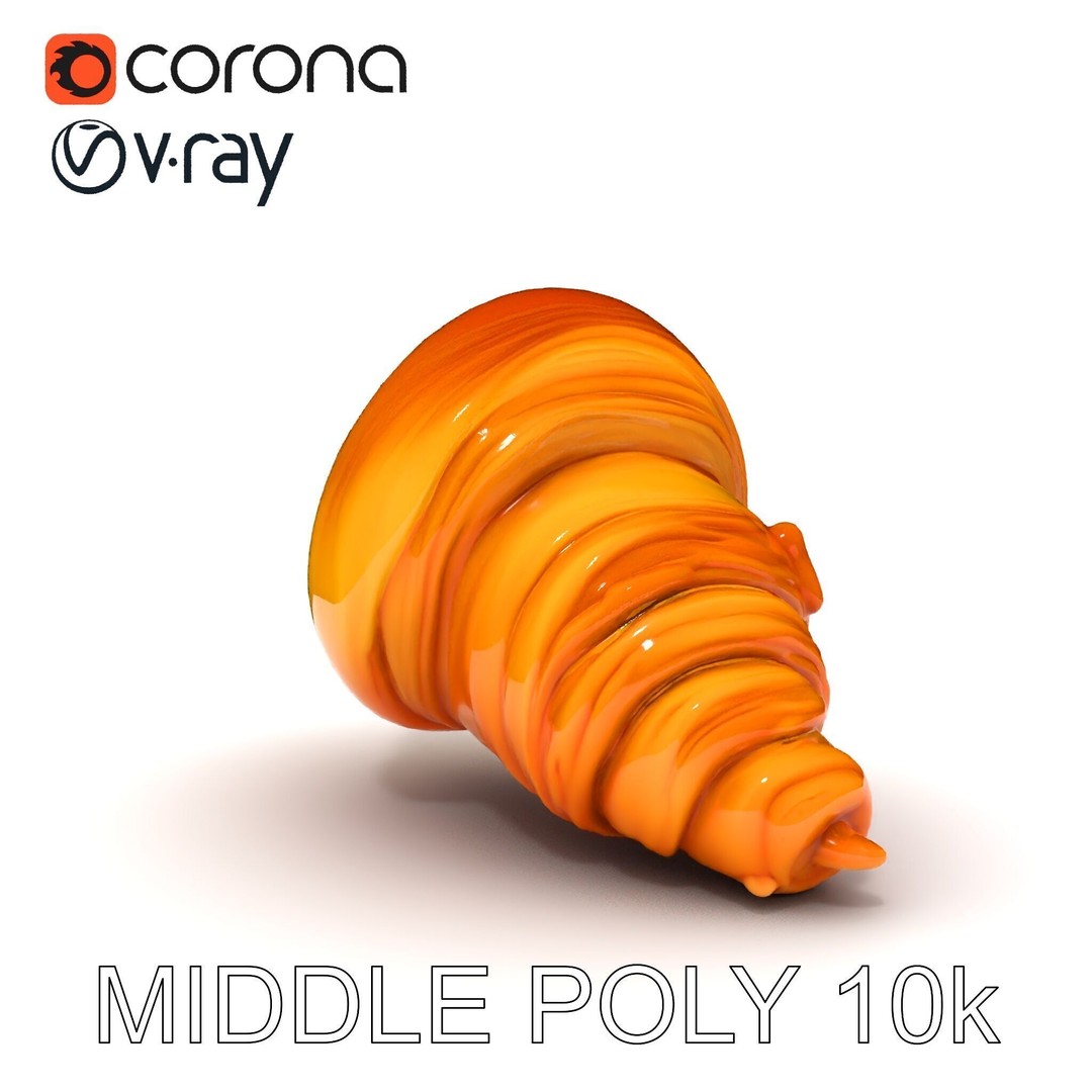 Croissant 3D Model – Low-Poly Culinary Asset, FBX, Game Ready - View 18