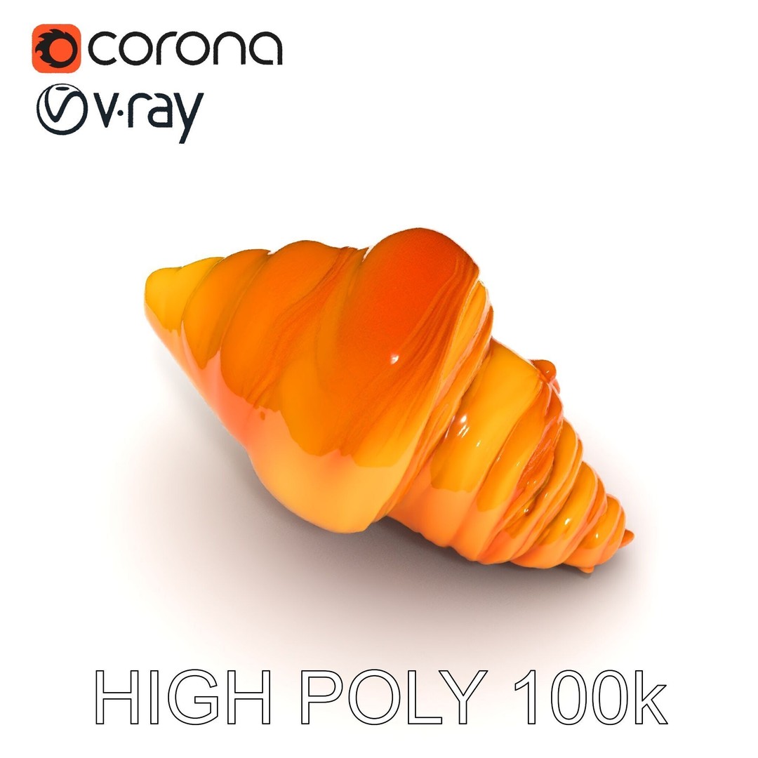 Croissant 3D Model – Low-Poly Culinary Asset, FBX, Game Ready - View 26