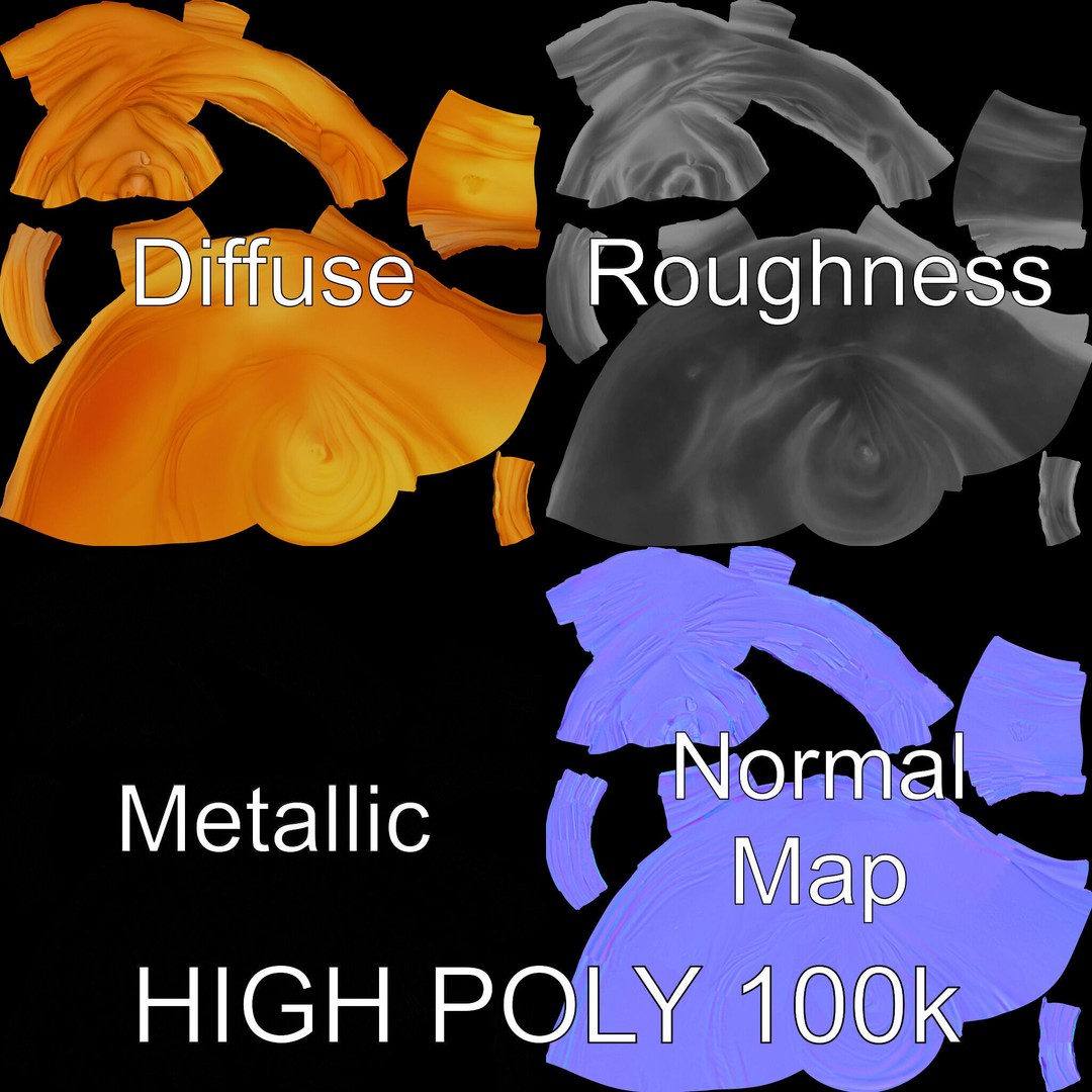 Croissant 3D Model – Low-Poly Culinary Asset, FBX, Game Ready - View 3