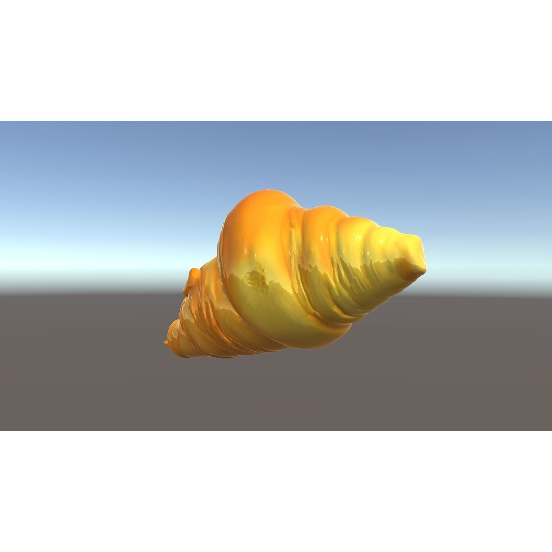 Croissant 3D Model – Low-Poly Culinary Asset, FBX, Game Ready - View 6
