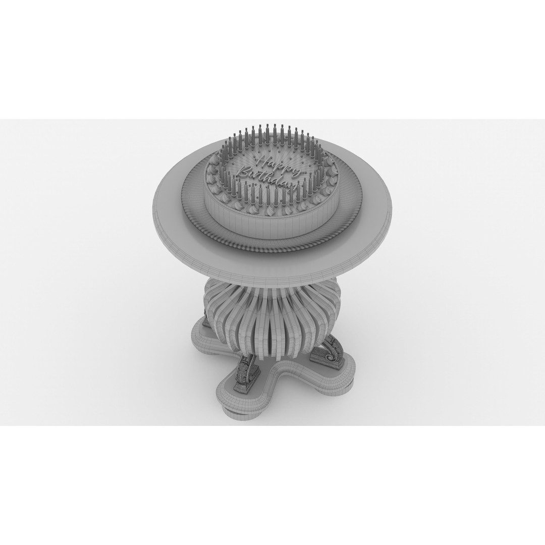 Birthday Cake 3D Model – High-Res PBR Asset, V-Ray Compatible
