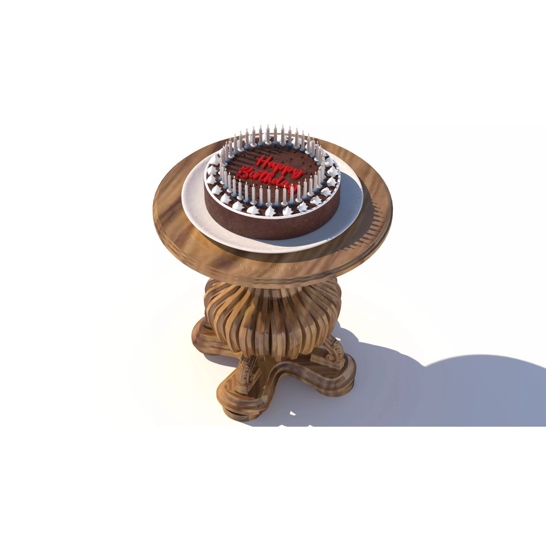 Birthday Cake 3D Model – High-Res PBR Asset, V-Ray Compatible - View 2