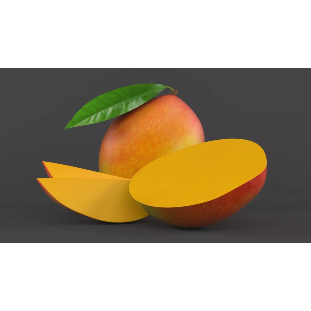 Mango Fruit 3D Model – Realistic PBR Asset, FBX Format - View 2