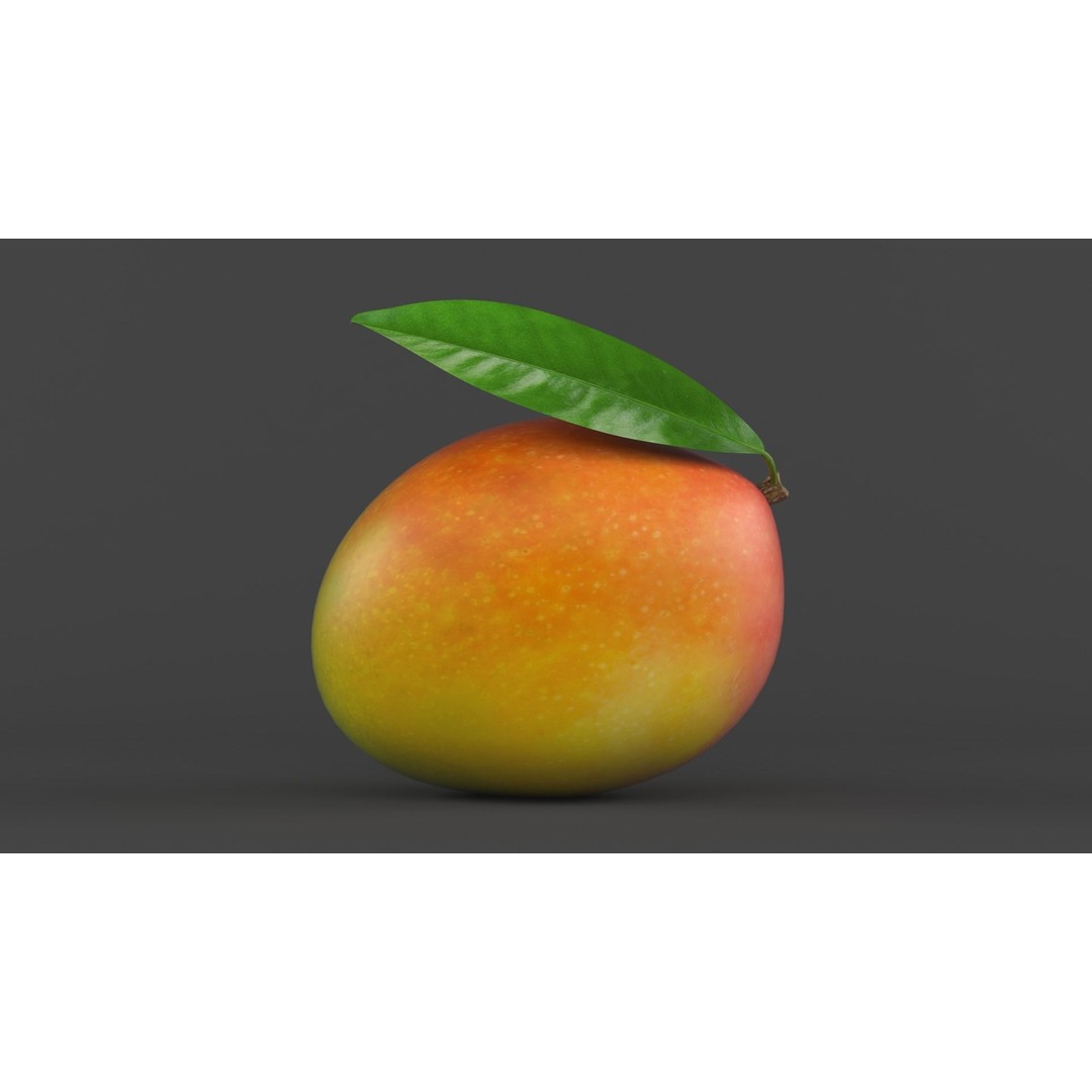 Mango Fruit 3D Model – Realistic PBR Asset, FBX Format - View 3