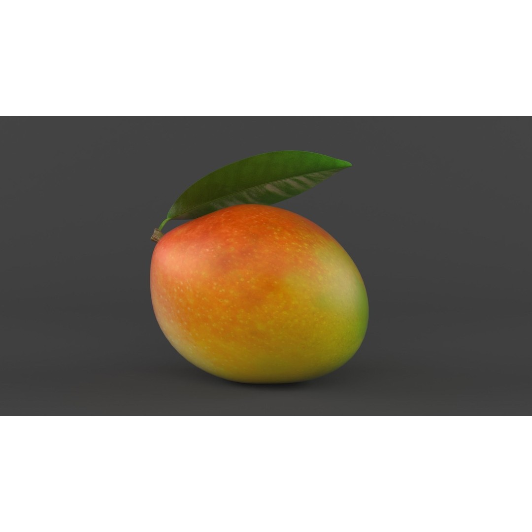 Mango Fruit 3D Model – Realistic PBR Asset, FBX Format - View 4