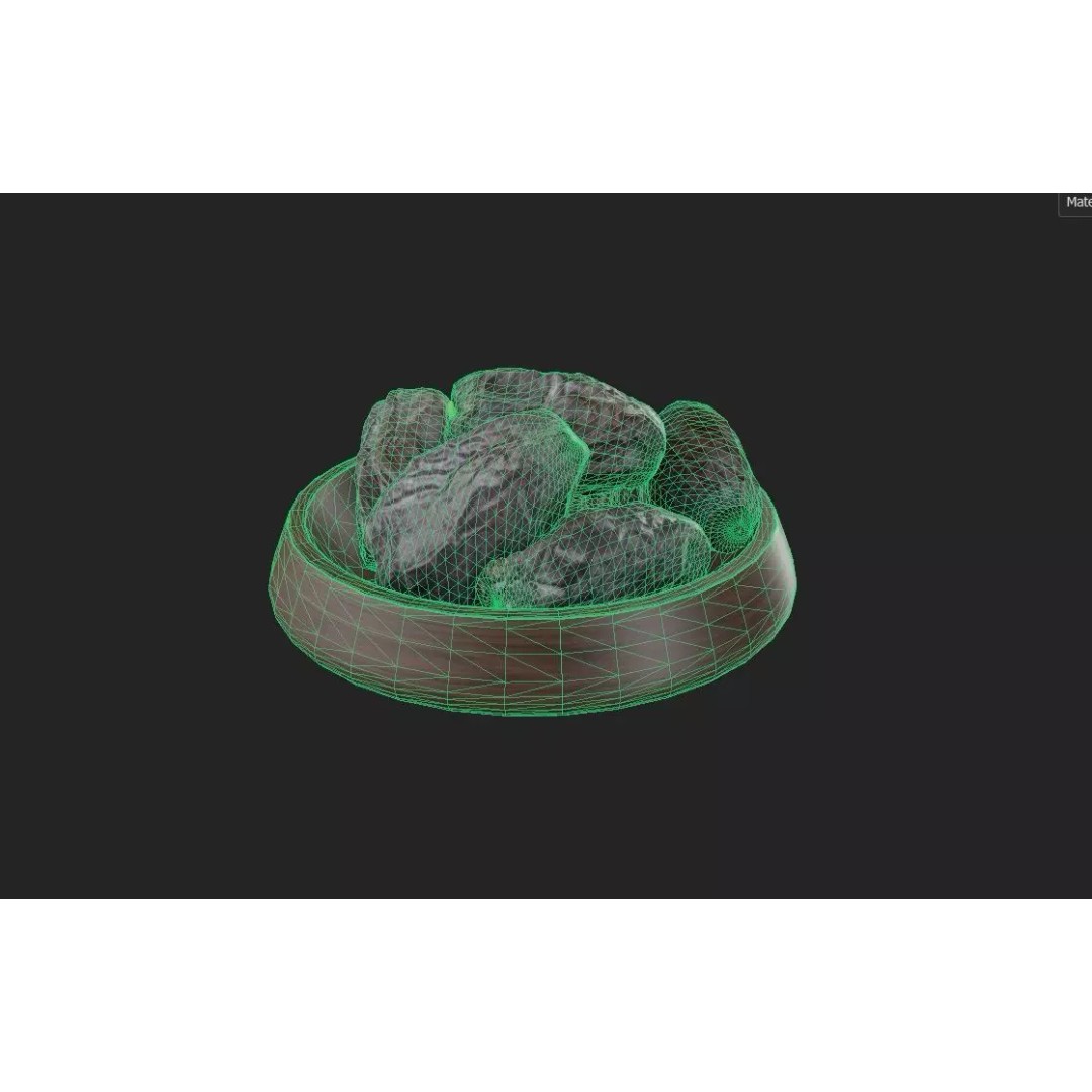 Date 3D Model – Low Poly Game Asset, FBX, PBR Textures