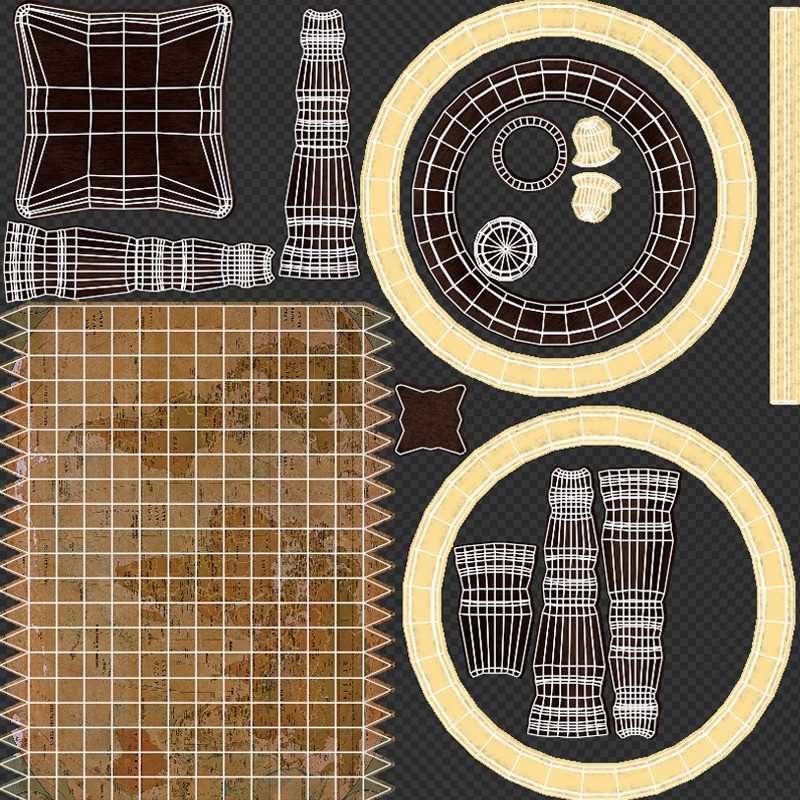 Pirate Props Collection - Low-Poly Game-Ready 3D Model - View 11