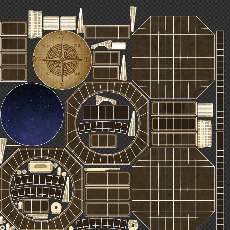 Pirate Props Collection - Low-Poly Game-Ready 3D Model - View 15