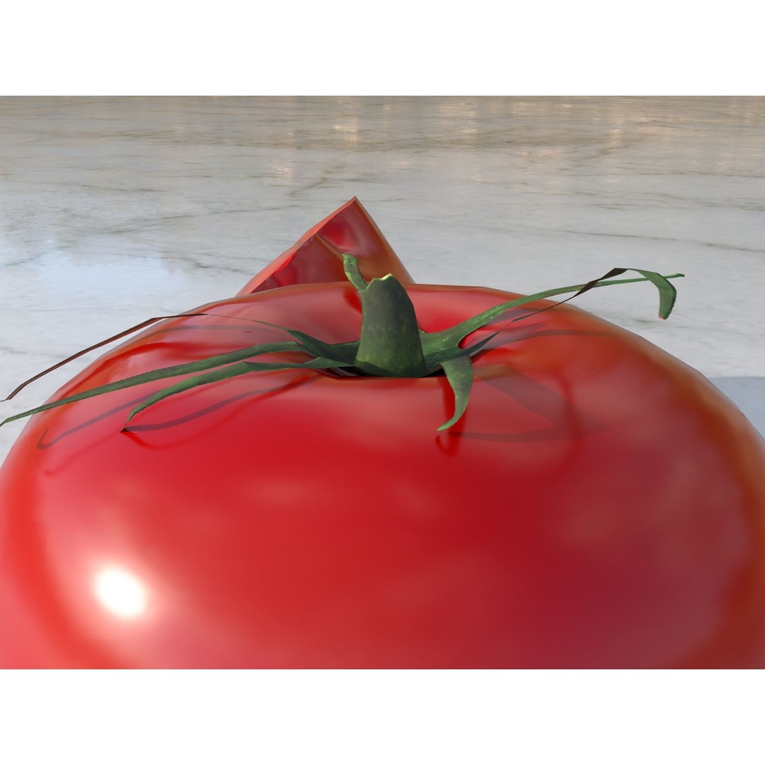 Tomato 3D Model – Low Poly Vegetable Asset, PBR Textures, FBX - View 13