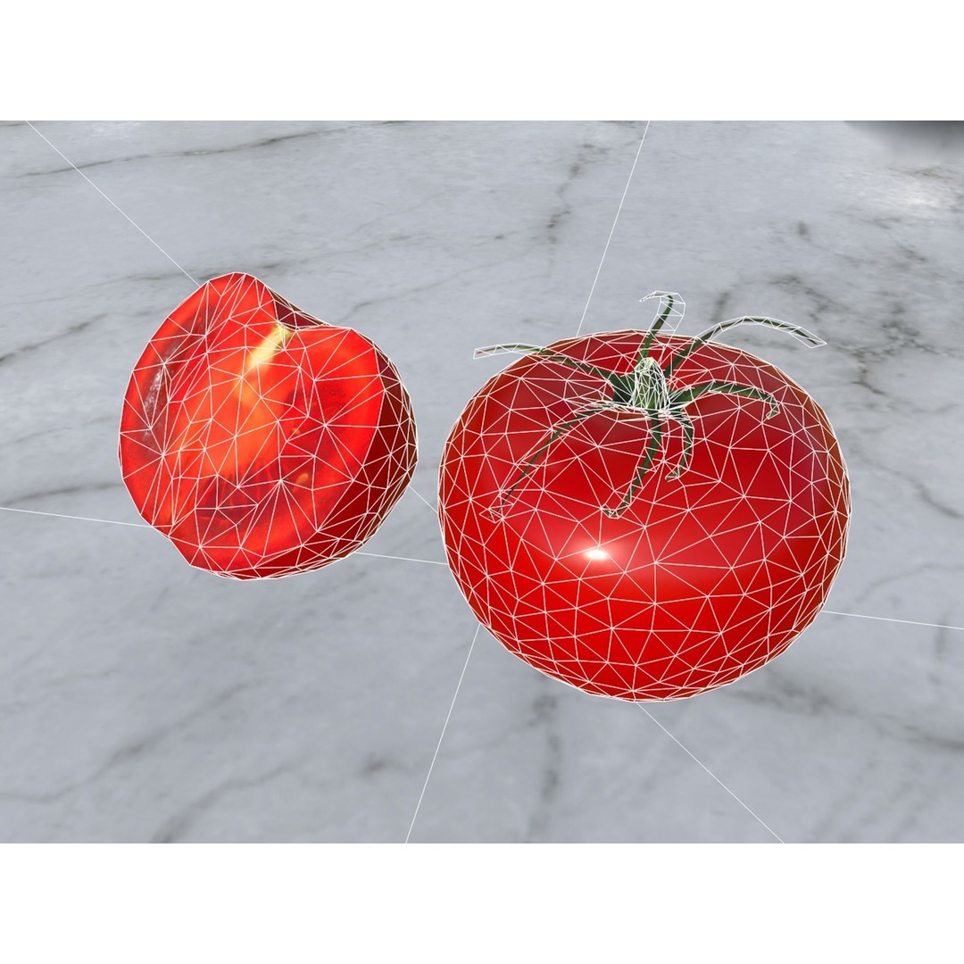Tomato 3D Model – Low Poly Vegetable Asset, PBR Textures, FBX - View 14