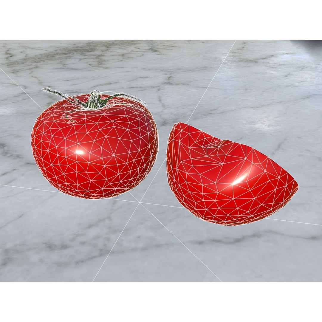 Tomato 3D Model – Low Poly Vegetable Asset, PBR Textures, FBX - View 15