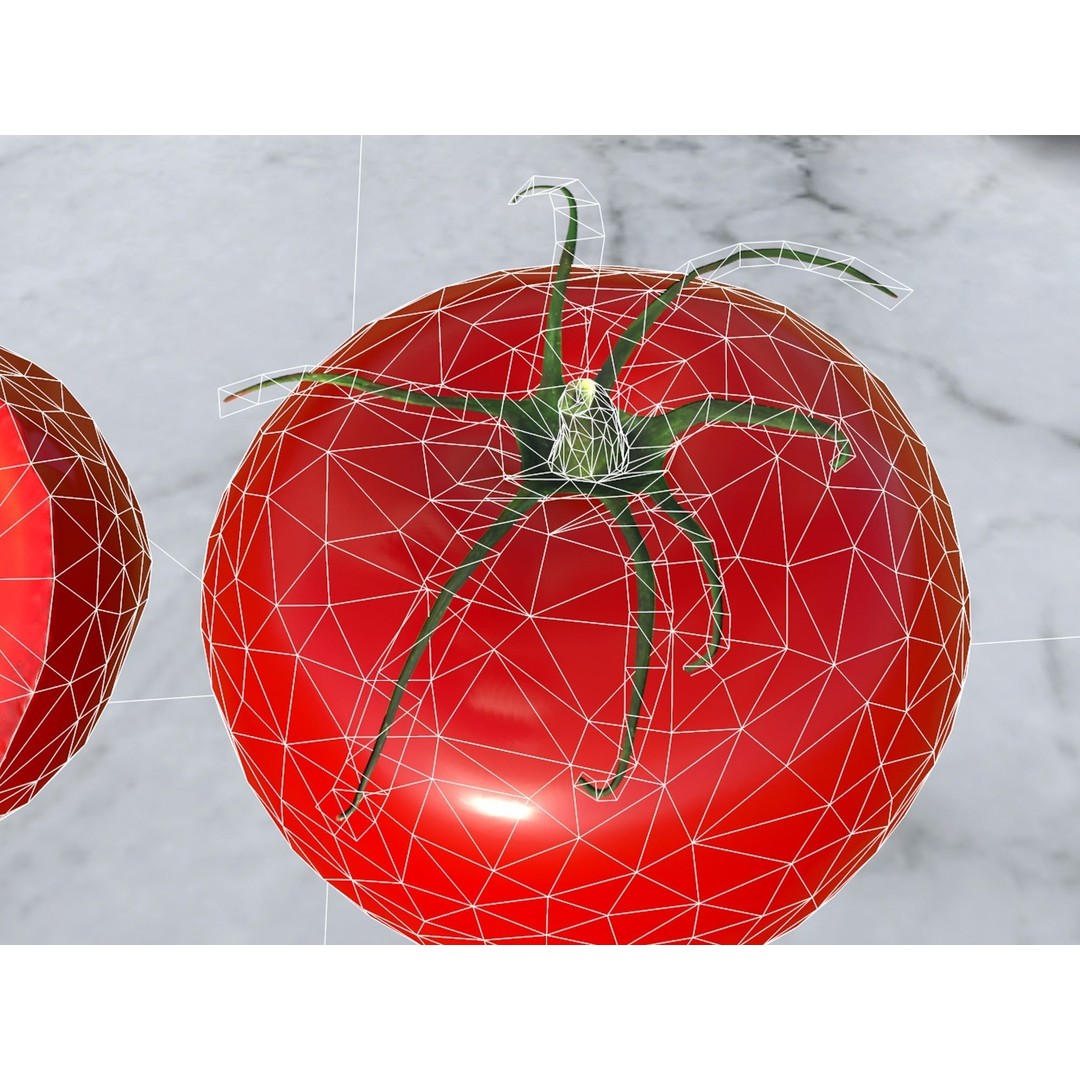 Tomato 3D Model – Low Poly Vegetable Asset, PBR Textures, FBX - View 16