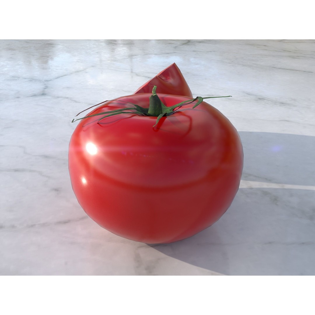 Tomato 3D Model – Low Poly Vegetable Asset, PBR Textures, FBX - View 5