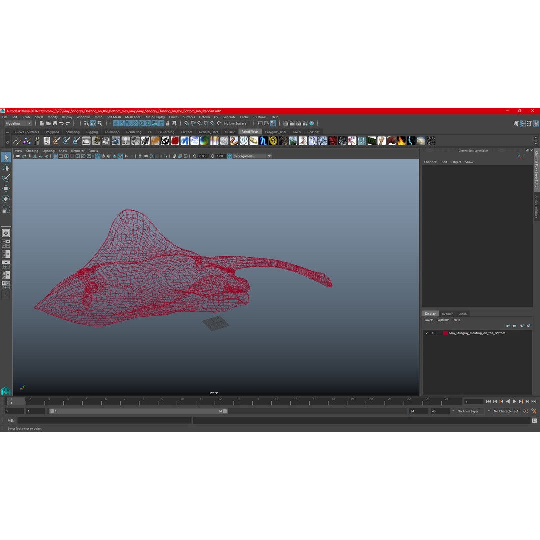 White Stingray 3D Model – Realistic PBR Asset for Marine Projects - View 21