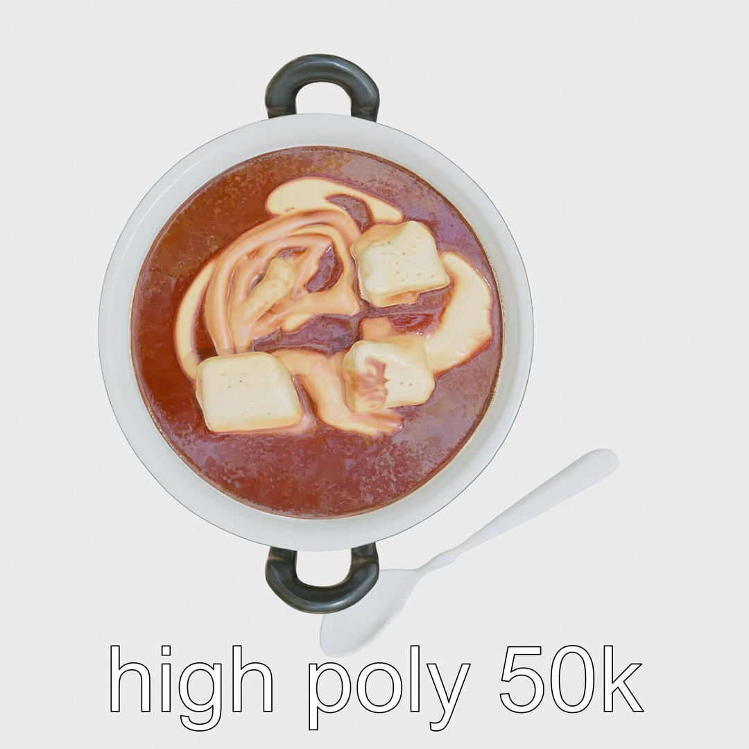 Lobster Bisque Soup Bowl 3D Model – Elegant Low Poly PBR Asset, FBX - View 10