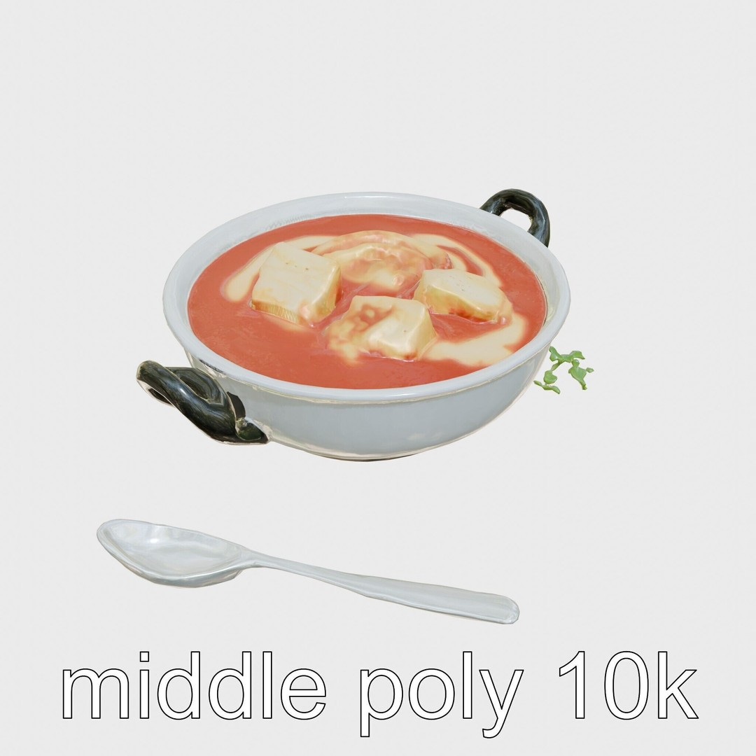 Lobster Bisque Soup Bowl 3D Model – Elegant Low Poly PBR Asset, FBX - View 11