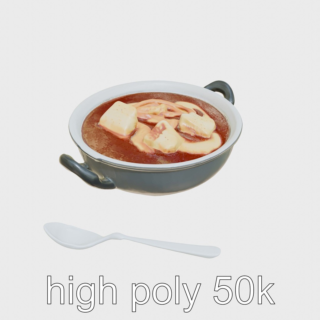 Lobster Bisque Soup Bowl 3D Model – Elegant Low Poly PBR Asset, FBX - View 17