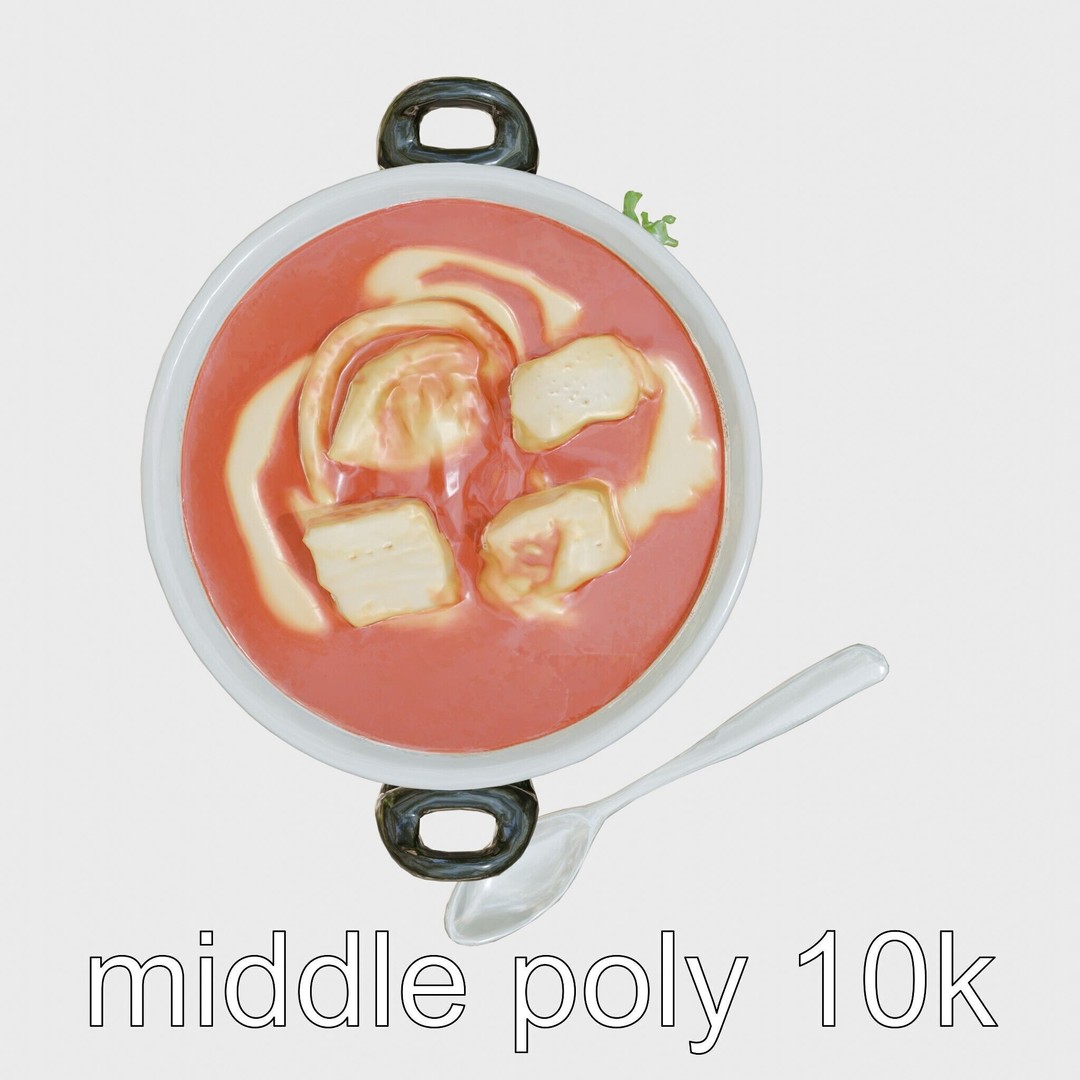 Lobster Bisque Soup Bowl 3D Model – Elegant Low Poly PBR Asset, FBX - View 23