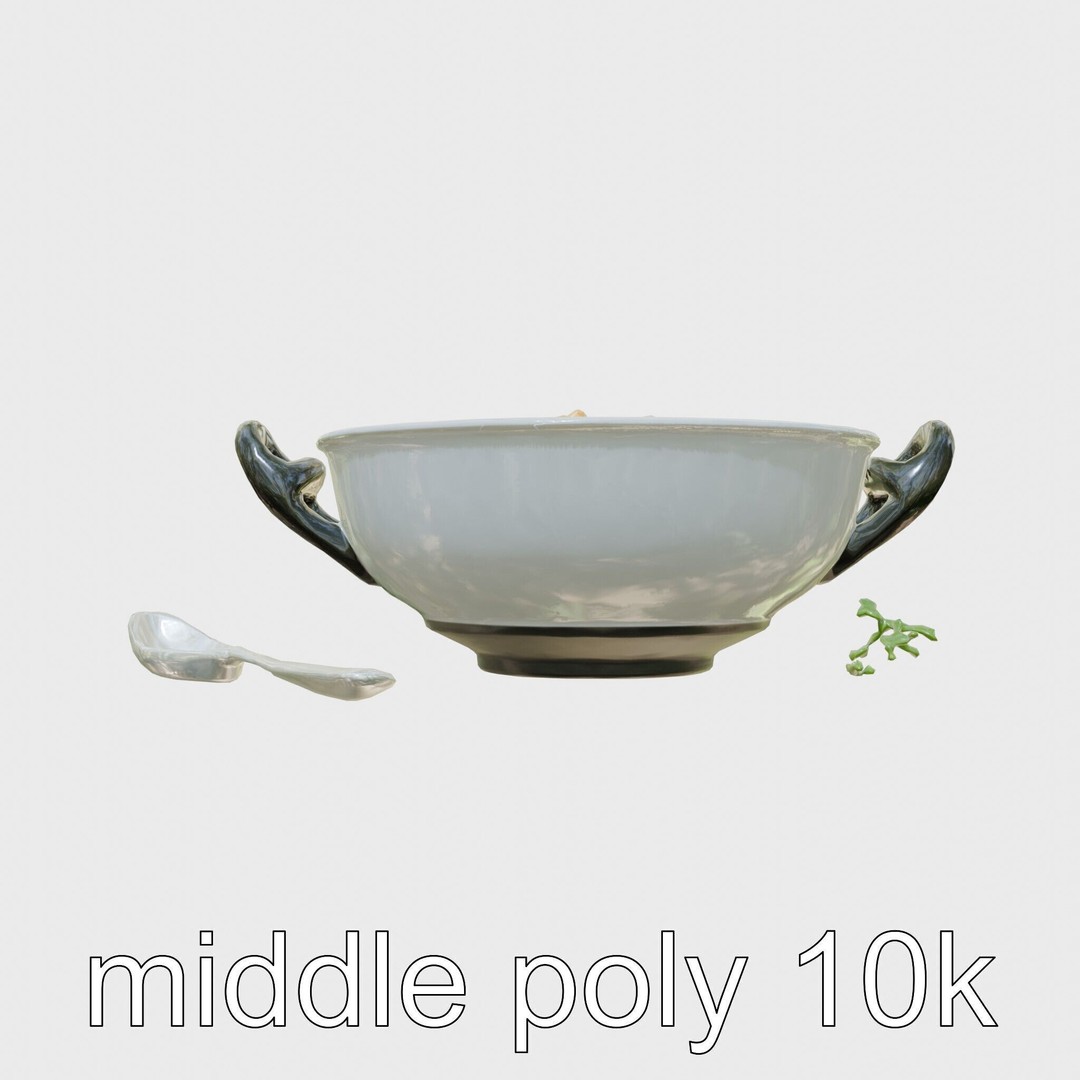 Lobster Bisque Soup Bowl 3D Model – Elegant Low Poly PBR Asset, FBX - View 24