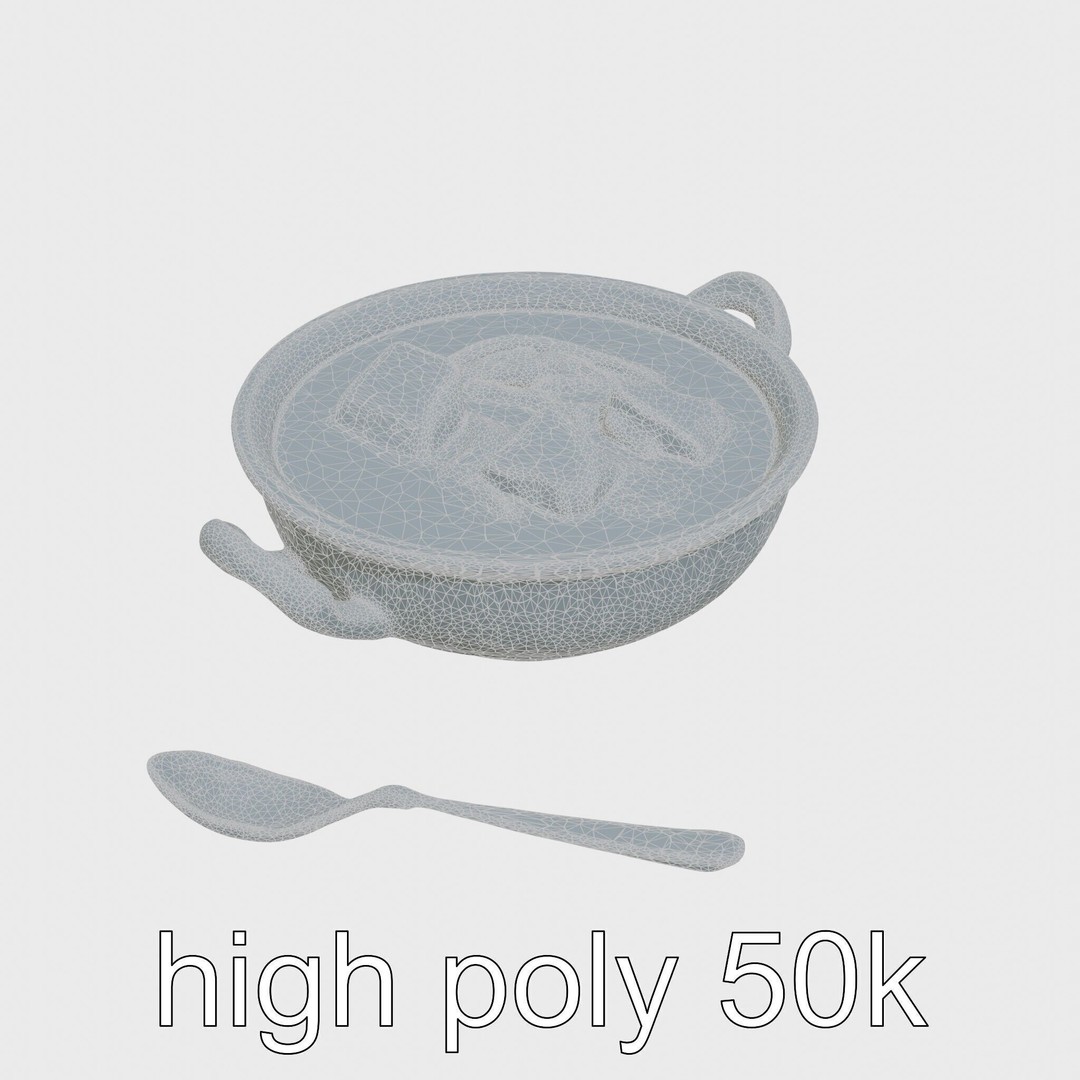 Lobster Bisque Soup Bowl 3D Model – Elegant Low Poly PBR Asset, FBX - View 27