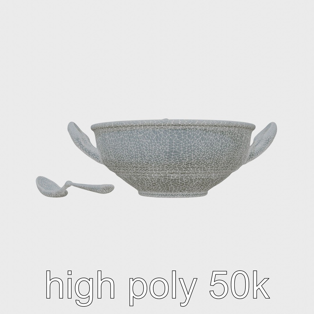 Lobster Bisque Soup Bowl 3D Model – Elegant Low Poly PBR Asset, FBX - View 7
