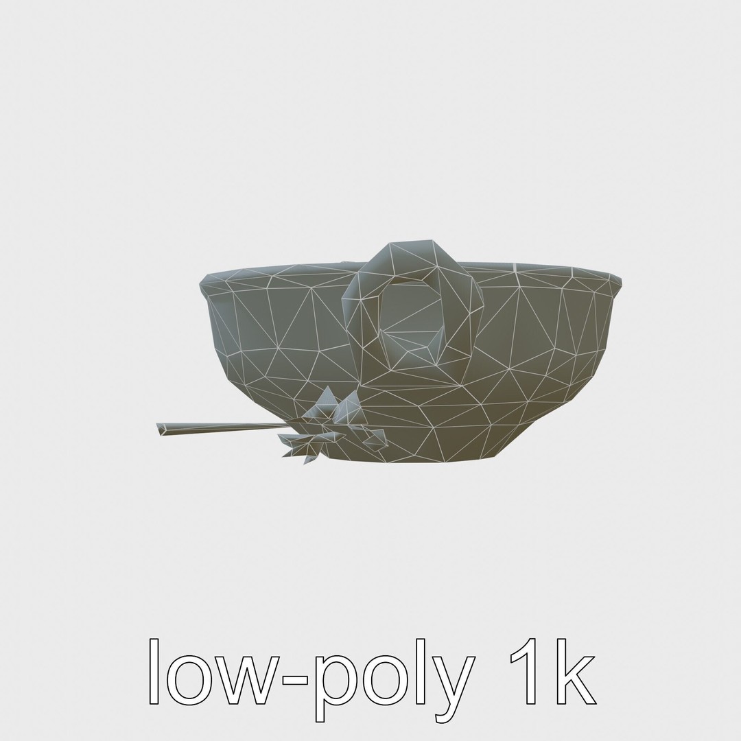 Lobster Bisque Soup Bowl 3D Model – Elegant Low Poly PBR Asset, FBX - View 9