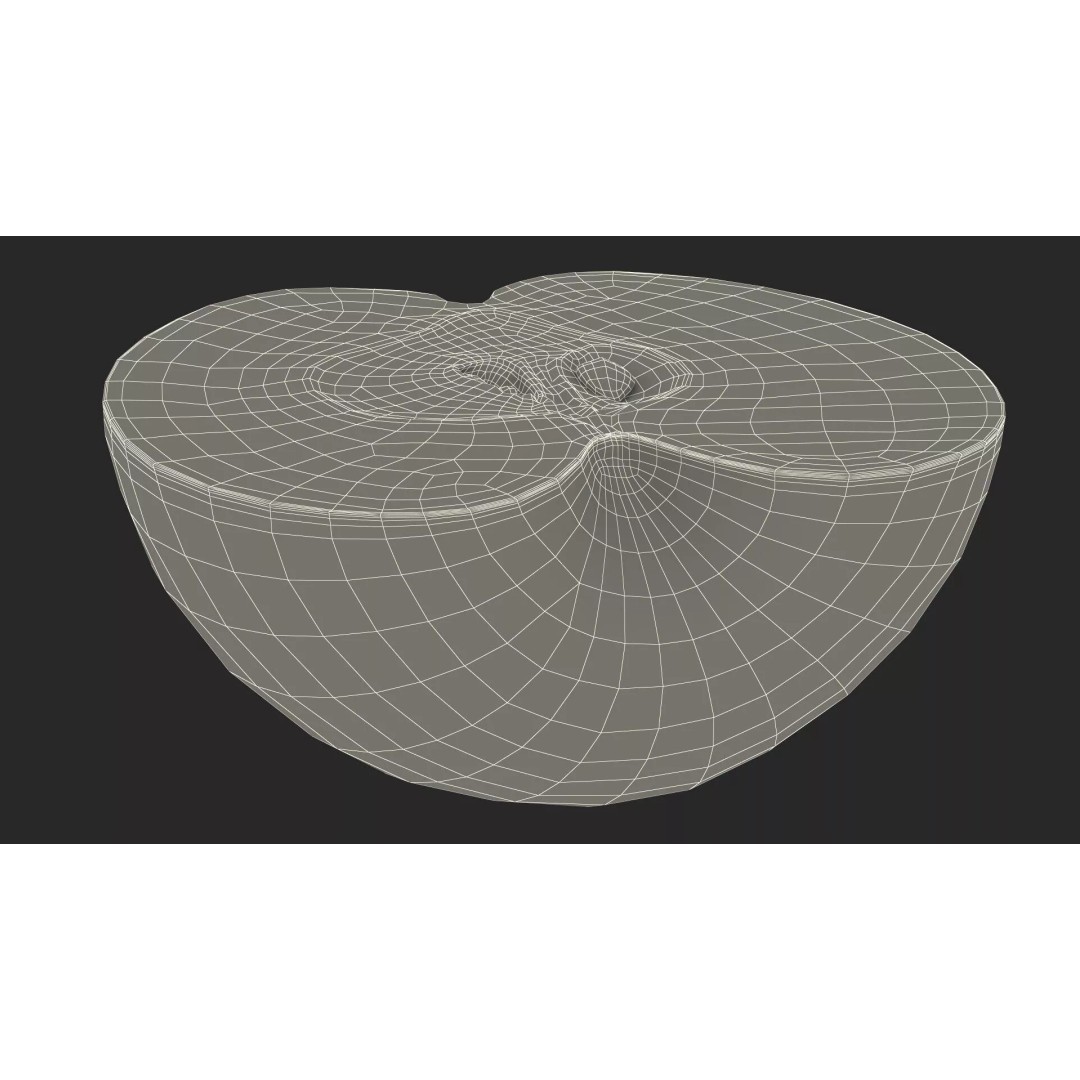 Realistic Sliced Green Apple 3D Model – High Poly PBR Asset, FBX - View 19