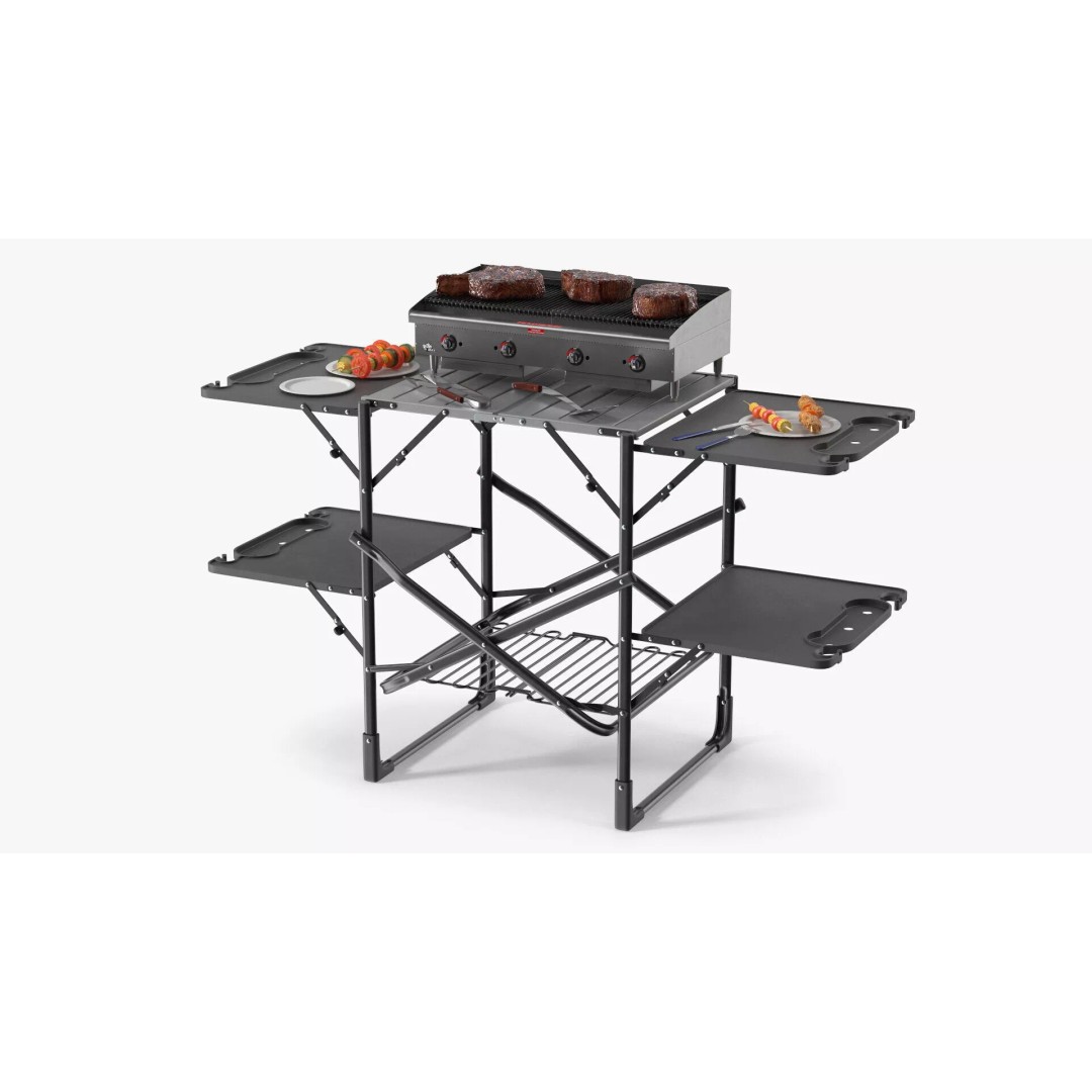 Multi-Level Outdoor Cooking Table 3D Model – PBR BBQ Station, FBX - View 2